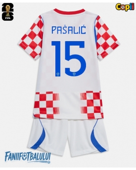 Croația Mario Pasalic #15 Echipament de Fotbal Replică Mondial 2026 Copii Acasa (+ Șorturi)